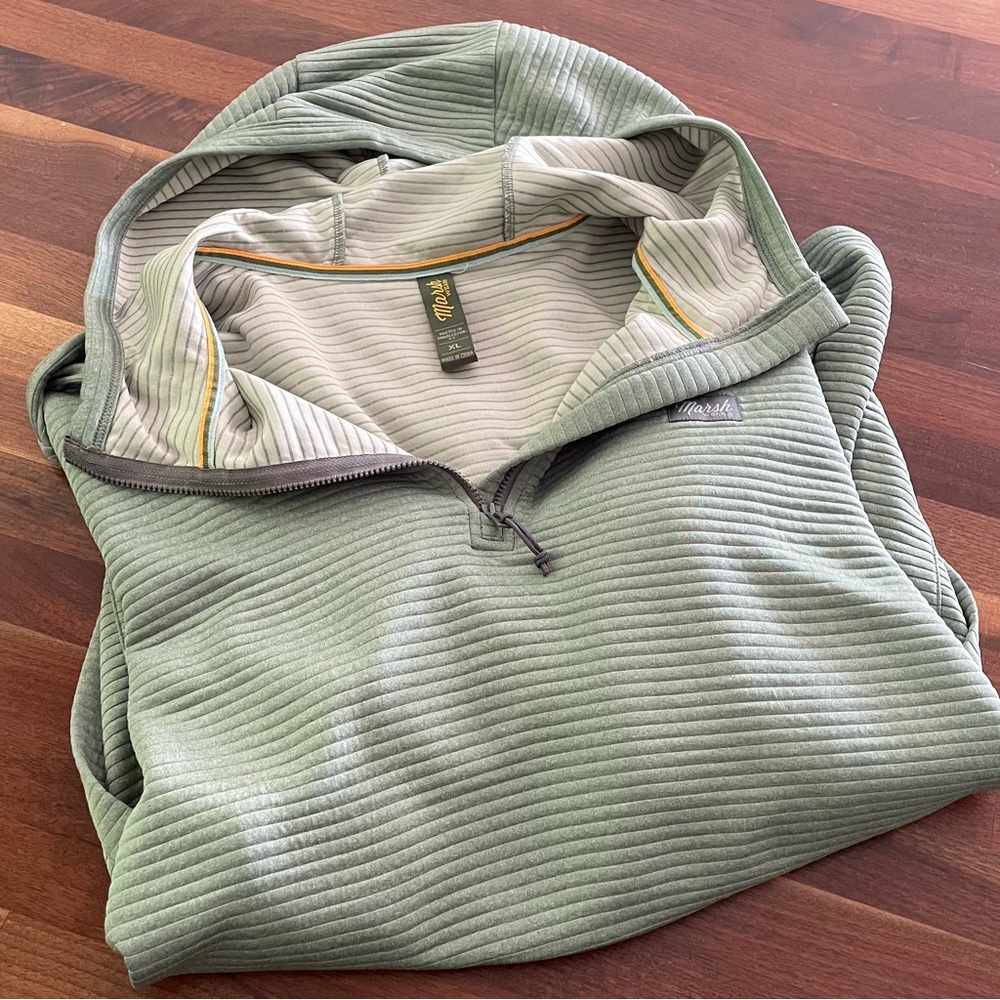 Sage Green Zip Up Sweater with Hood
